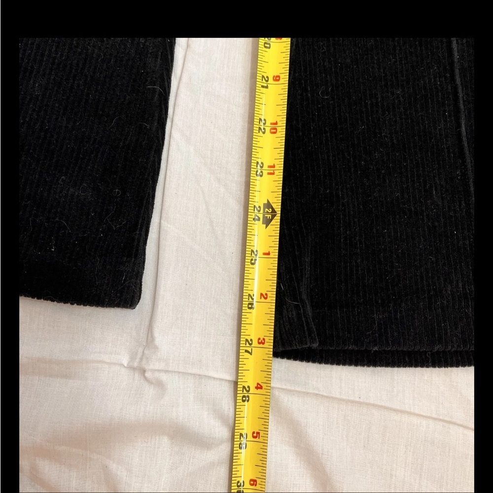 AERIE Womens Black Flare Corduroy Velvet Pant Sz XS Athletic Casual 38x 27 Comfy - Picture 6 of 6